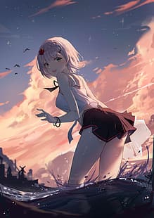  anime girls, Genshin Impact, Ya ju, Noelle (Genshin Impact), ass, thighs, HD wallpaper HD wallpaper
