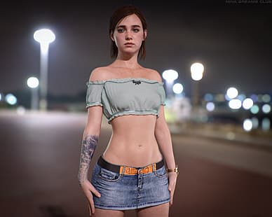  tattoo, video game girls, Ellie Williams, The Last of Us, The Last of Us 2, HD wallpaper HD wallpaper