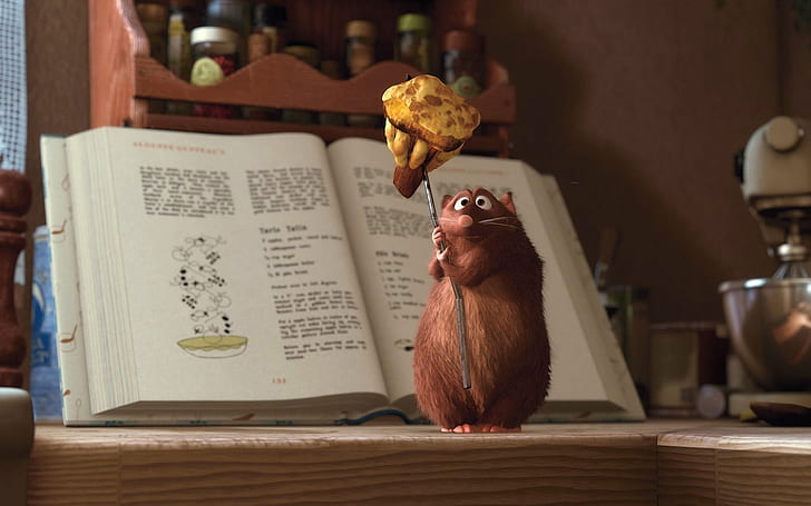 Ratatouille Emile, cheese, animation, rat, comedy, HD wallpaper