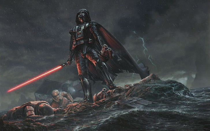 artwork, Darth Vader, Star Wars, science fiction, Sith, HD wallpaper