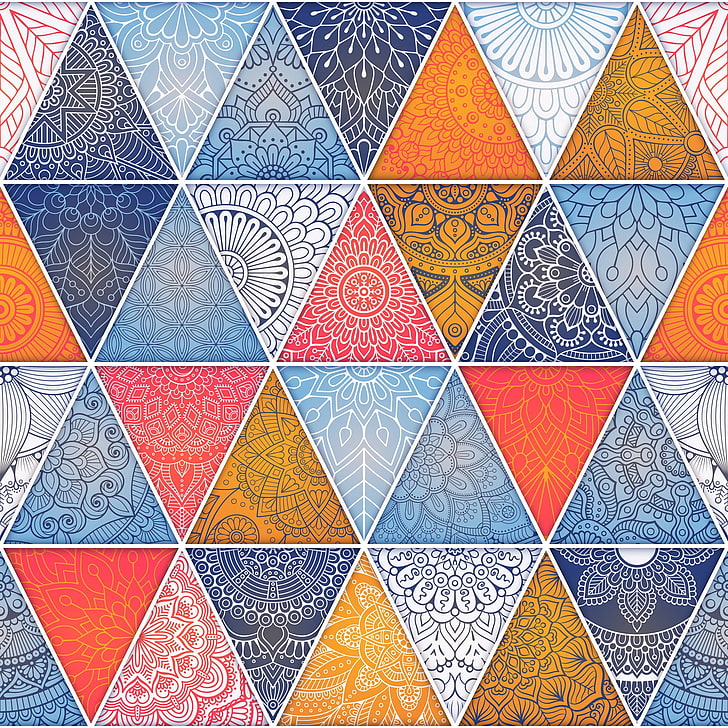 triangle, pattern, texture, HD wallpaper