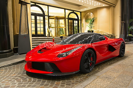 Ferrari LaFerrari, Ferrari, coche deportivo, rojo, Ferrari LaFerrari, Fondo de pantalla HD HD wallpaper