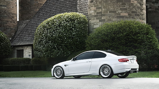 cupê branco, carro, BMW E92 M3, BMW, HD papel de parede HD wallpaper