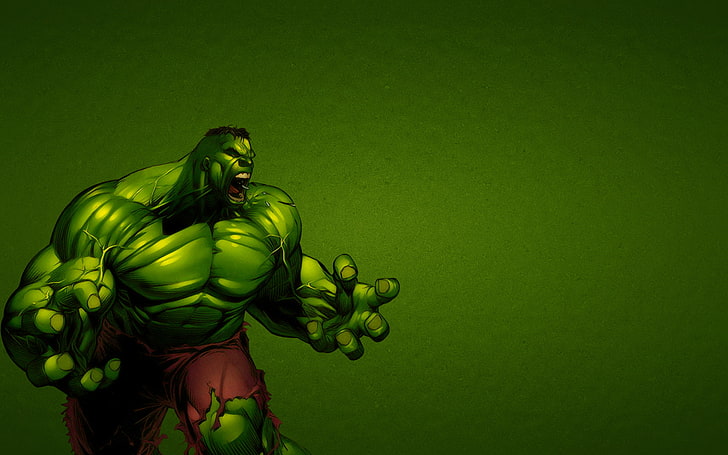 Niesamowita tapeta Hulka, zielona, ​​fikcja, wściekłość, Hulk, cud, Tapety HD
