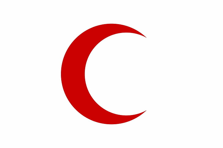 Flaga 2000px, półksiężyc SVG, czerwona, Tapety HD