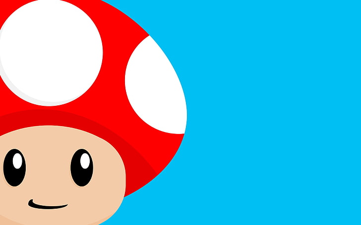 Super Mario Tod illustration, mario, mushroom, vector, HD wallpaper