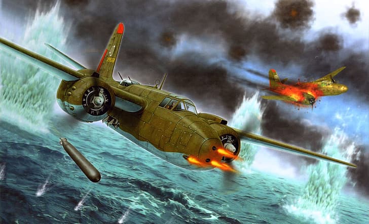 สงครามโลก สงคราม สงครามโลกครั้งที่สอง ทหาร เครื่องบินทหาร อากาศยาน เครื่องบิน เครื่องบินทิ้งระเบิด สหรัฐอเมริกา กองทัพอากาศ กองทัพอากาศสหรัฐฯ Douglas A-20 Havoc Boxart งานศิลปะ รัสเซีย สหภาพโซเวียต ตอร์ปิโด เครื่องบินทิ้งระเบิดตอร์ปิโด, วอลล์เปเปอร์ HD