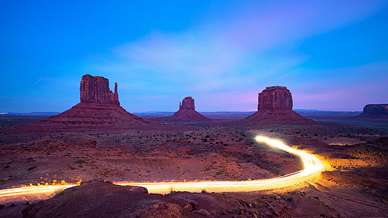 пустиня, природа, пейзаж, САЩ, Monument Valley, Аризона, HD тапет HD wallpaper