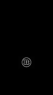 Brabus, czarny, logo, wyświetlacz portretowy, prostota, minimalizm, Tapety HD HD wallpaper