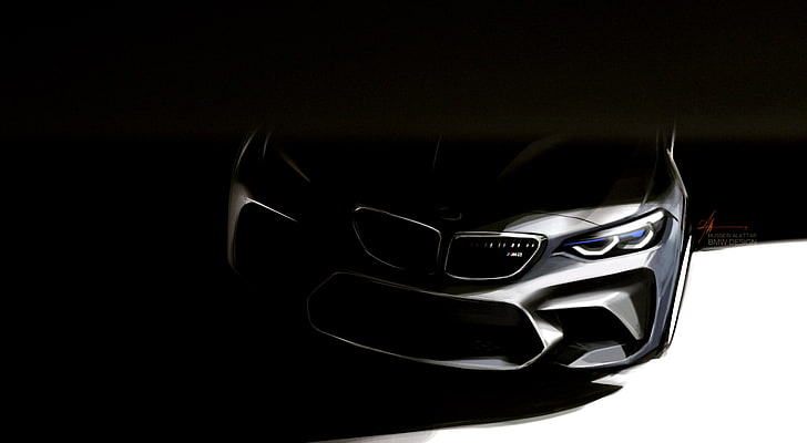 grå BMW-bil, BMW, F87, BMW Design, HD tapet