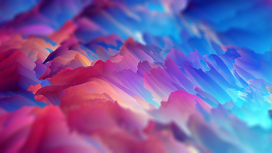 Абстракт, Цветове, Синьо, Цветно, Розово, Лилаво, HD тапет HD wallpaper