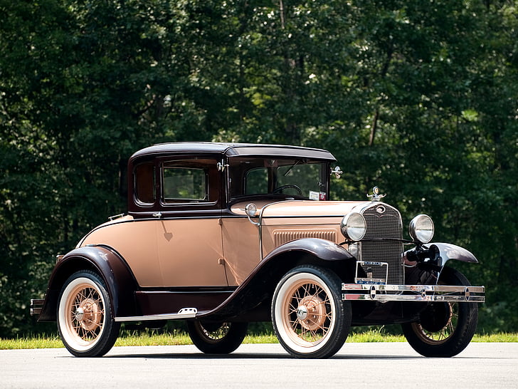 1930, 45b, 5 window, coupe, ford, model a, retro, HD wallpaper