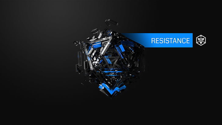 Resistance Wallpaper, Sechseck, Resistance, Ingress, blau, Justin Maller, HD-Hintergrundbild