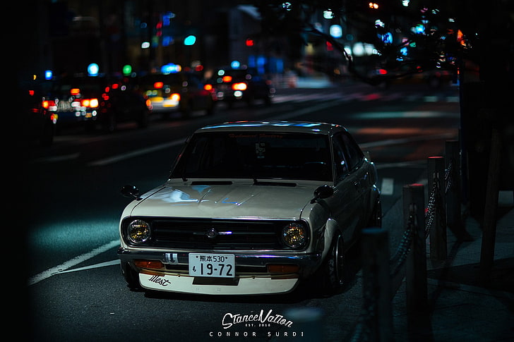 Datsun, cupê, carro, rua, HD papel de parede