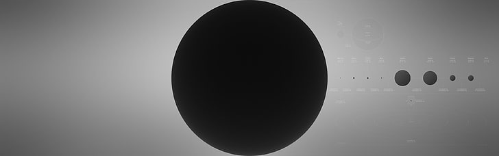 عرض متعدد ، النظام الشمسي ، أحادي اللون، خلفية HD