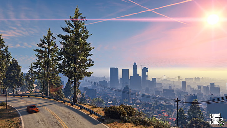 Schermata di Grand Theft Auto V, la città, Rockstar, Grand Theft Auto V, Los Santos, gta 5, Sfondo HD