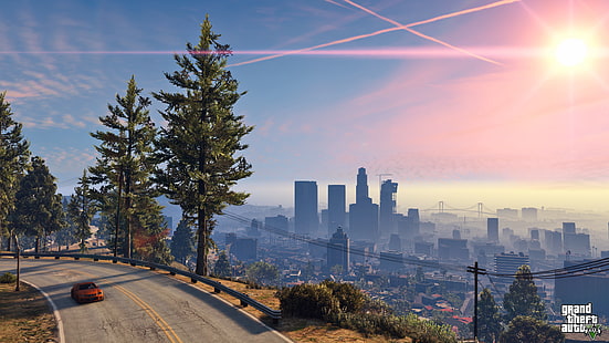 Grand Theft Auto V screenshot, the city, Rockstar, Grand Theft Auto V, Los Santos, gta 5, HD wallpaper HD wallpaper