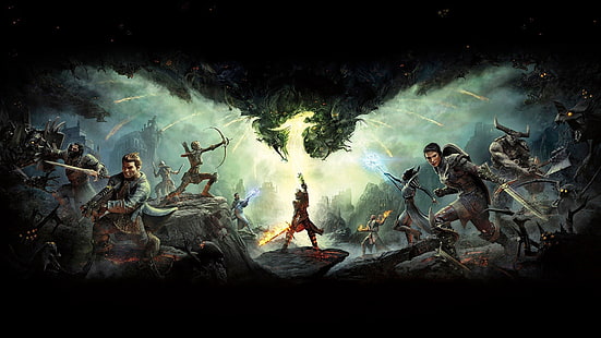 Mann hält Schwert Tapete, Dragon Age, Dragon Age Inquisition, Videospiele, Dragon Age: Inquisition, HD-Hintergrundbild HD wallpaper