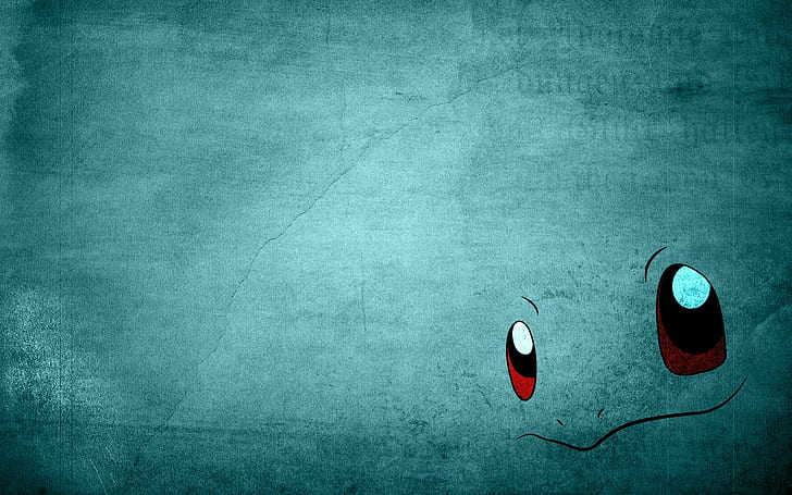 Squirtle, simple background, minimalism, Pokémon, anime, blue, HD wallpaper