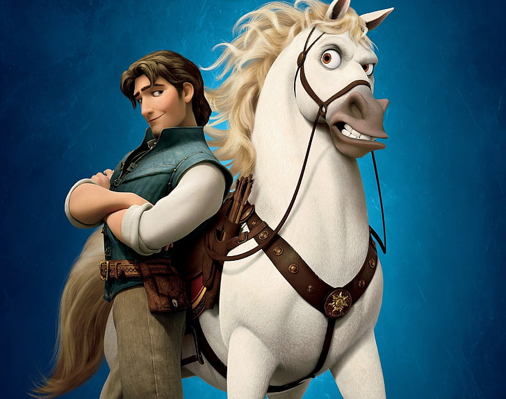 Tangled Flynn Ryder, Tangled characters illustration, Cartoons, Tangled, Flynn, flynn ryder, tangled disney, tangled movie, tangled maximus, tangled flynn ryder and maximus, tangled flynn ryder, HD wallpaper