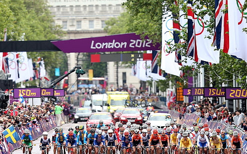 Womens Cycling Road Race, london, olympiska spelen, athelete, cykel, HD tapet HD wallpaper