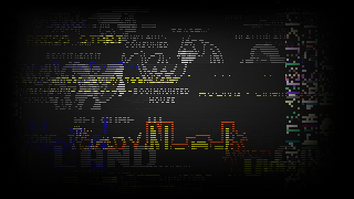 schwarze und gelbe Textilien, Videospiele, Glitch Art, Hacking, HD-Hintergrundbild