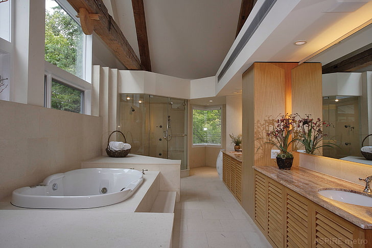 white ceramic sink, architecture, HD wallpaper