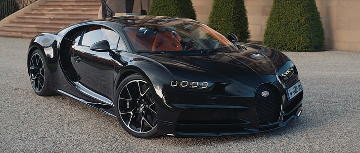 carro, luxo, caro, preto, riqueza, Bugatti, Bugatti Chiron, HD papel de parede
