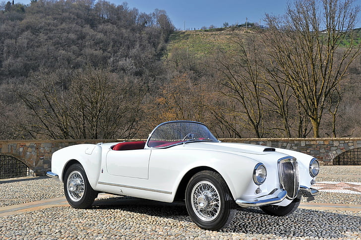 1955, 4000x2661, america, aurelia, b24s, car, classic, lancia, monaco, spider, HD wallpaper