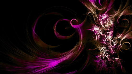 abstract, fractal, purple, design, art, light, digital, wallpaper, generated, graphic, pattern, color, futuristic, shape, space, motion, fantasy, backdrop, curve, texture, artistic, computer, backgrounds, lines, 3d, swirl, render, wave, modern, colorful, black, energy, plasma, abstraction, painting, style, effect, bright, colors, blur, HD wallpaper HD wallpaper