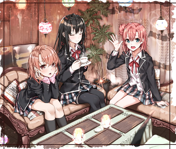 Anime, My Teen Romantische Komödie SNAFU, Iroha Isshiki, Yui Yuigahama, Yukino Yukinoshita, HD-Hintergrundbild