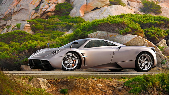 Pagani, review, luxury cars, Pagani Huayra, side, test drive, speed, supercar, doors, sports car, HD wallpaper HD wallpaper