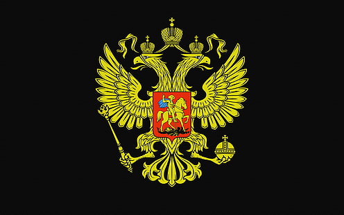 герб, Русия, двуглав орел, HD тапет HD wallpaper