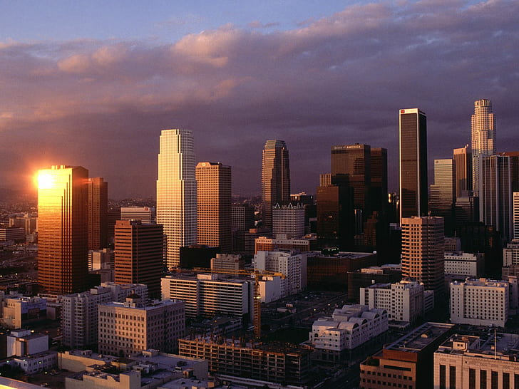 Centre-ville de Los Angeles, centre-ville, angeles, Fond d'écran HD