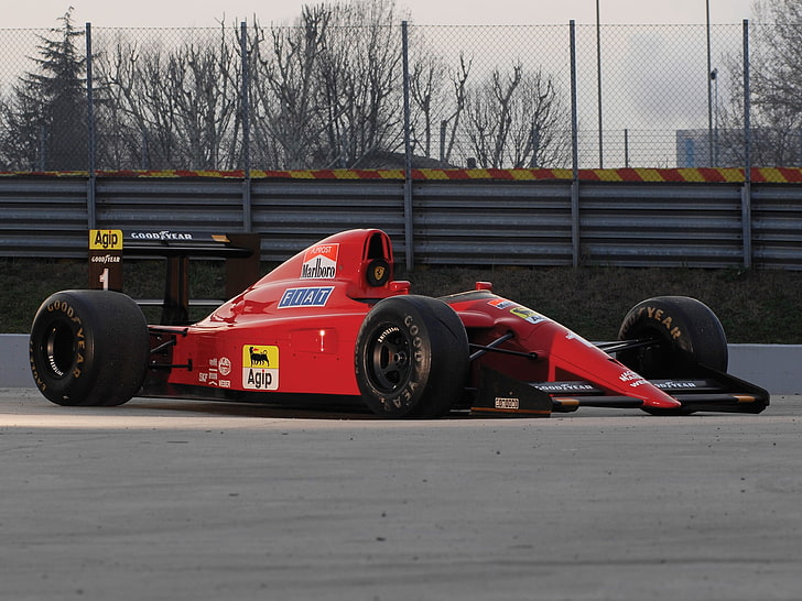 ferrari 641, merah, formula satu, balap, mobil, Kendaraan, Wallpaper HD