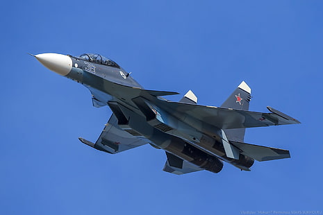 flygplan, militära flygplan, ryska armén, armén, sukhoi Su-30, HD tapet HD wallpaper