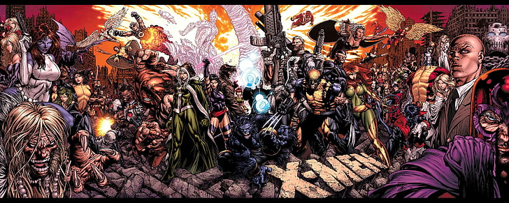 Ilustracja X-Men, X-Men, komiksy, Tapety HD