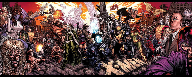 X-Men ilustração, X-Men, quadrinhos, HD papel de parede HD wallpaper