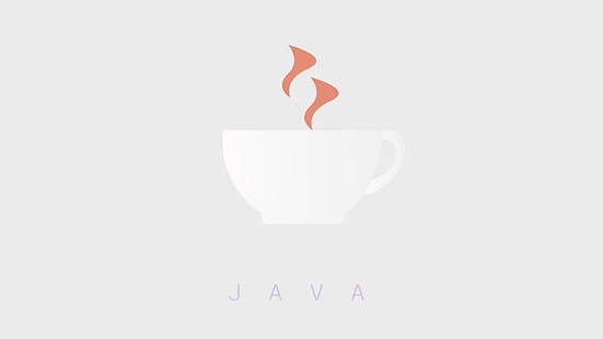 Java, минимализм, программисты, язык программирования, чашка, JavaScript, языки, разработчик, технология, HD обои HD wallpaper