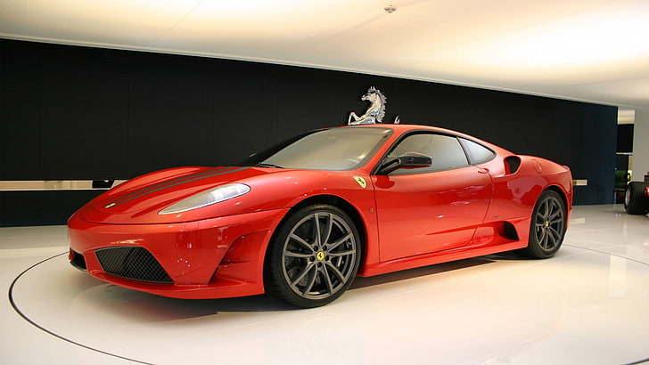 Ferrari F430, Ferrari, красные машины, суперкар, автомобиль, HD обои