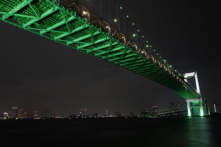 Brücke, Japan, Tokio, Bucht, Regenbogenbrücke, HD-Hintergrundbild