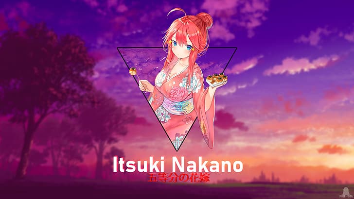 Nakano Itsuki, 5-toubun no Hanayome, picture-in-picture, anime, anime girls, Fondo de pantalla HD