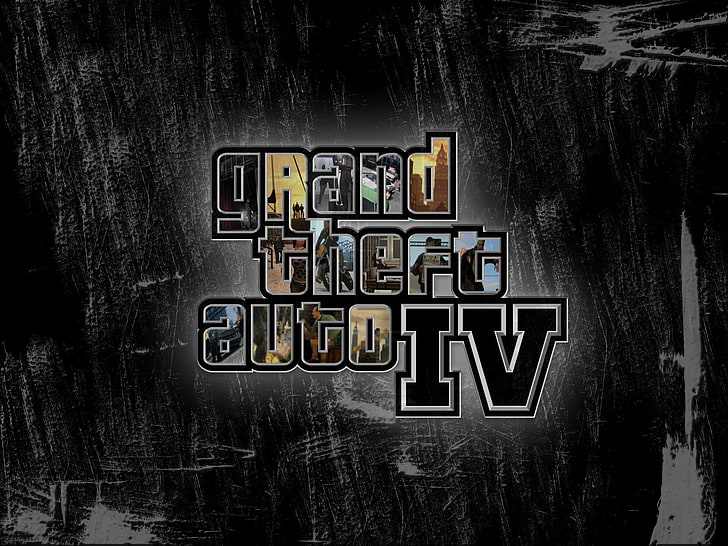 Grand theft auto IV video game, gta, grand theft auto 4, graphics, font, name, background, HD wallpaper