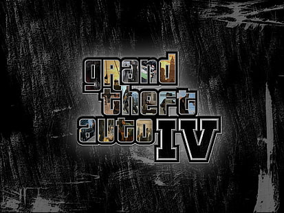 Gra wideo Grand Theft Auto IV, GTA, Grand Theft Auto 4, grafika, czcionka, nazwa, tło, Tapety HD HD wallpaper