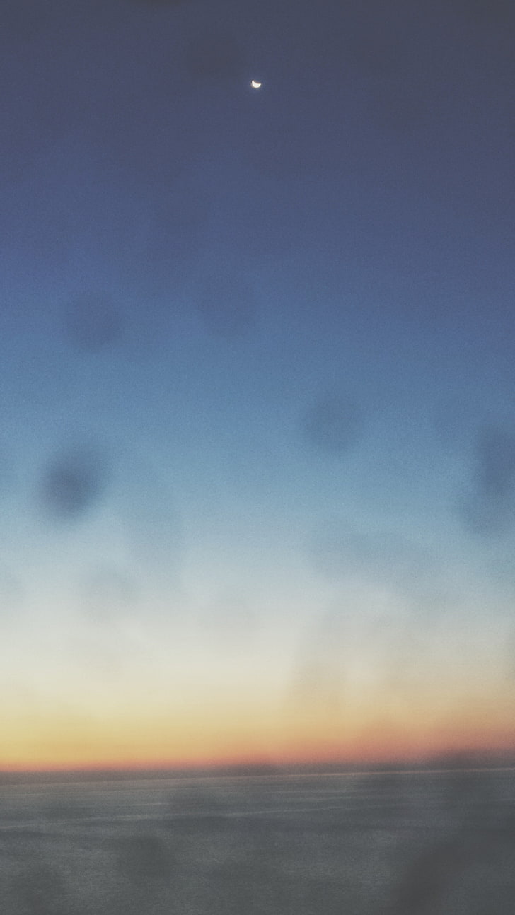 Gewässer, Strand, Sonnenuntergang, Halbmond, Mond, Regen, HD-Hintergrundbild, Handy-Hintergrundbild