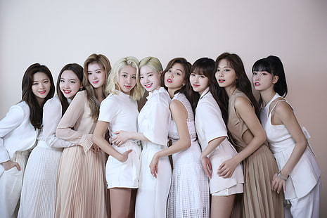 zweimal Chaeyoung, zweimal Dahyun, zweimal JeongYeon, zweimal Jihyo, zweimal Mina, zweimal Momo, zweimal Nayeon, zweimal Sana, zweimal Tzuyu, K-Pop, asiatische, koreanische Frauen, HD-Hintergrundbild HD wallpaper