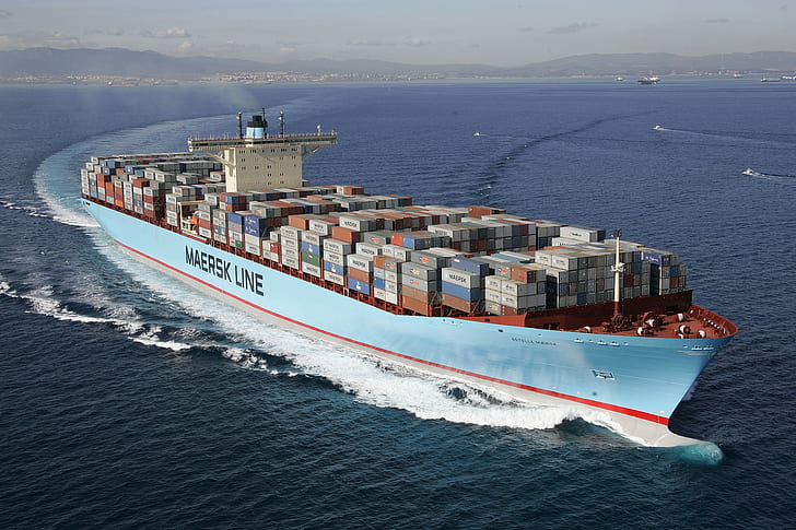 barco, contenedores, emma, maersk, Tapety HD