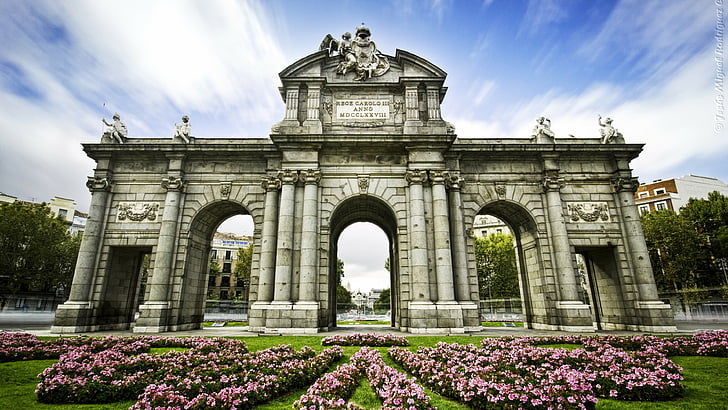 Puerta de Alcala, Madrid, Spain, tourism, travel, HD wallpaper