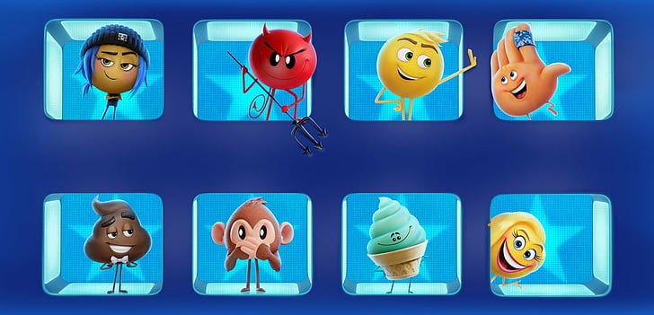 Movie, The Emoji Movie, Devil (The Emoji Movie), Gene (The Emoji Movie), Hi-5 (The Emoji Movie), Ice Cream (The Emoji Movie), Jailbreak (The Emoji Movie), Poop (The Emoji Movie), Smiler (The Emoji Movie), HD wallpaper