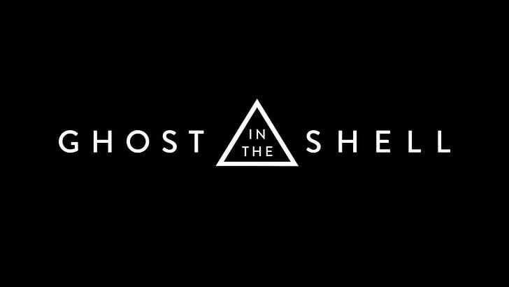 Ghost in the Shell-logotypen, Ghost in the Shell, minimalism, typografi, HD tapet